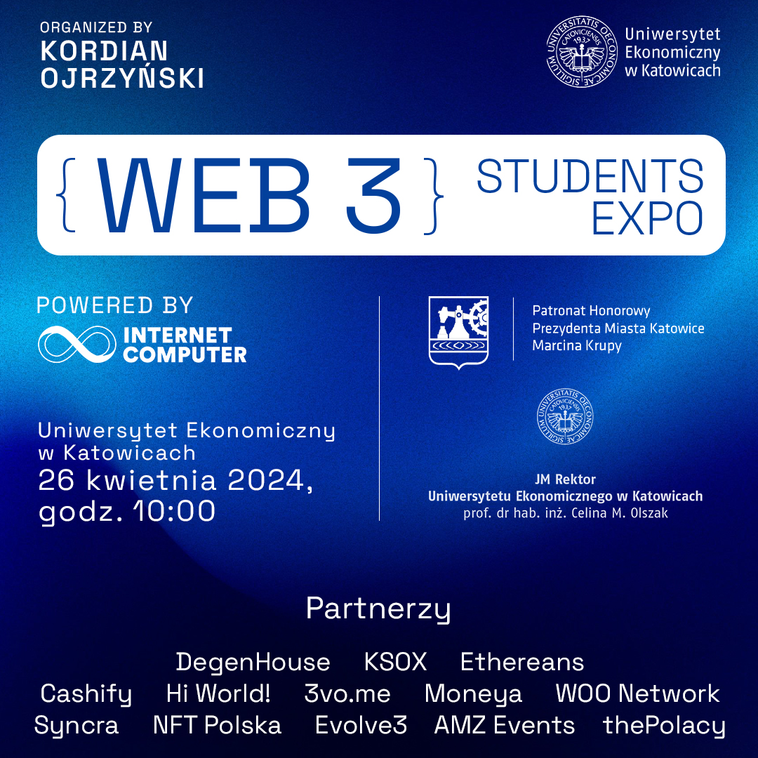 Plakat wydarzenia Web3 Students Expo